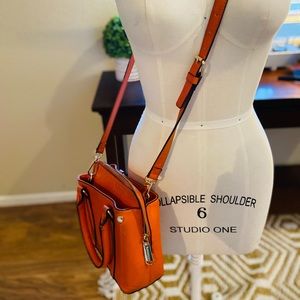 Orange Steve Madden cross body purse